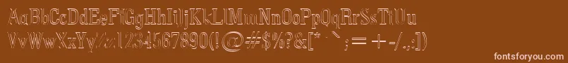 Pointedout Font – Pink Fonts on Brown Background