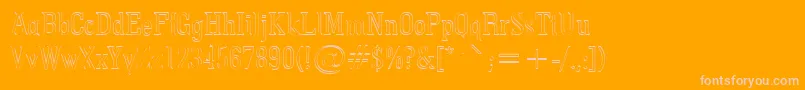 Pointedout Font – Pink Fonts on Orange Background