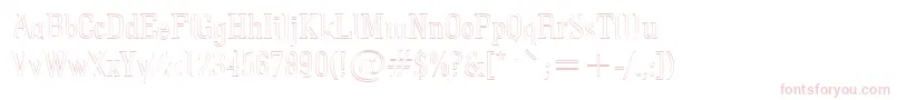 フォントPointedout – 白い背景にピンクのフォント