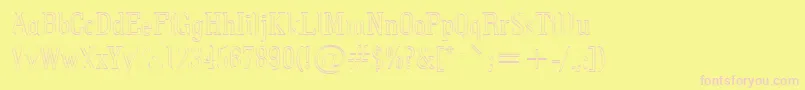 Pointedout-fontti – vaaleanpunaiset fontit keltaisella taustalla