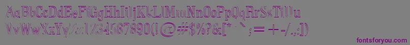 Шрифт Pointedout – фиолетовые шрифты на сером фоне