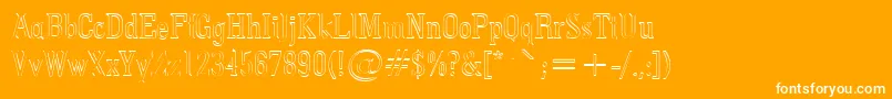 Pointedout Font – White Fonts on Orange Background