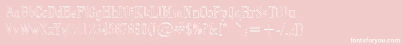 Pointedout Font – White Fonts on Pink Background