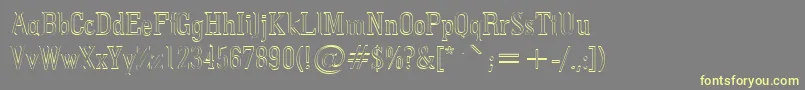 Шрифт Pointedout – жёлтые шрифты на сером фоне