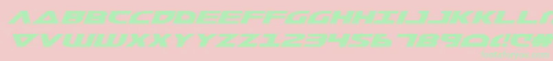 MorseNkItalic Font – Green Fonts on Pink Background