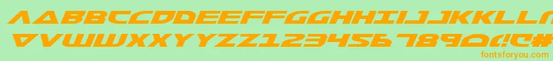 MorseNkItalic Font – Orange Fonts on Green Background