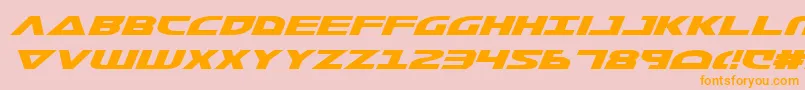 MorseNkItalic Font – Orange Fonts on Pink Background