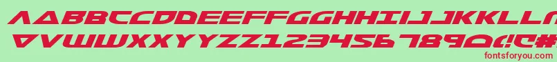 MorseNkItalic Font – Red Fonts on Green Background