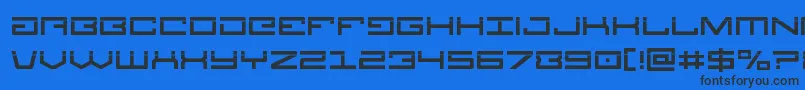 Legionlaser Font – Black Fonts on Blue Background