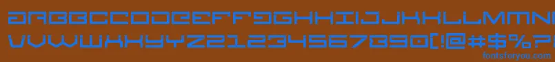 Legionlaser Font – Blue Fonts on Brown Background