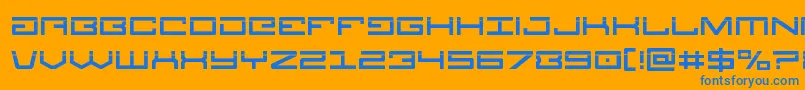 Legionlaser Font – Blue Fonts on Orange Background