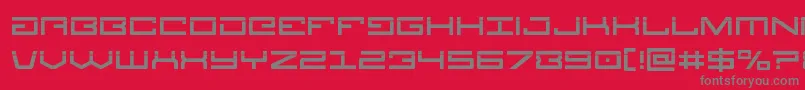 Legionlaser-fontti – harmaat kirjasimet punaisella taustalla