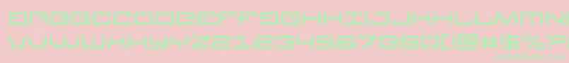 Legionlaser Font – Green Fonts on Pink Background
