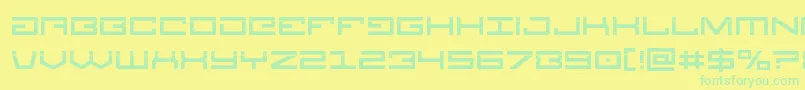 Legionlaser Font – Green Fonts on Yellow Background