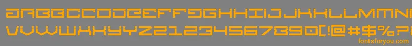 Legionlaser-Schriftart – Orangefarbene Schriften auf grauem Hintergrund