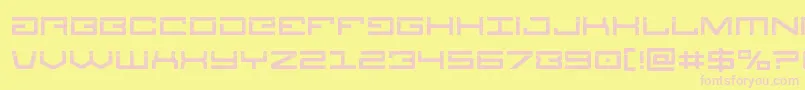フォントLegionlaser – ピンクのフォント、黄色の背景