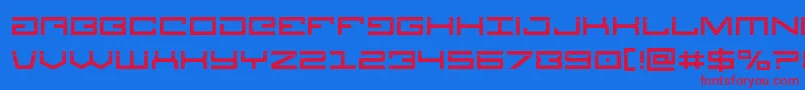フォントLegionlaser – 赤い文字の青い背景