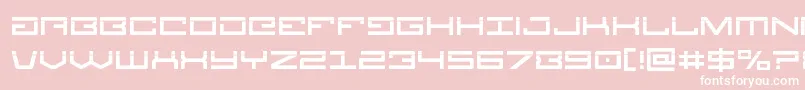 Legionlaser-Schriftart – Weiße Schriften auf rosa Hintergrund