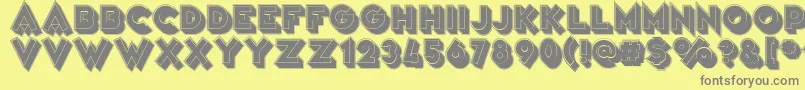 VarietРІFolies Font – Gray Fonts on Yellow Background