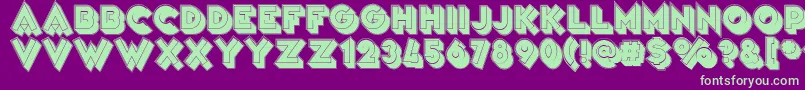 VarietРІFolies Font – Green Fonts on Purple Background