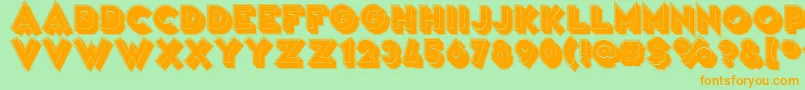VarietРІFolies Font – Orange Fonts on Green Background