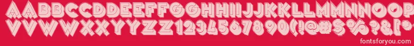VarietРІFolies Font – Pink Fonts on Red Background