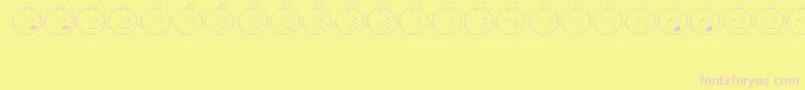JuniorAttitudesJl Font – Pink Fonts on Yellow Background