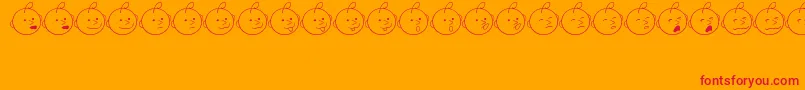 JuniorAttitudesJl Font – Red Fonts on Orange Background