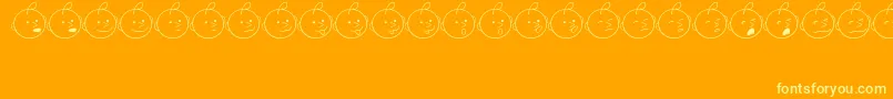 Fonte JuniorAttitudesJl – fontes amarelas em um fundo laranja