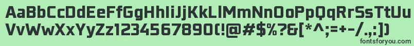 KonkretikaBlackWip Font – Black Fonts on Green Background