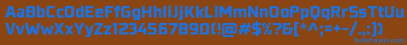 KonkretikaBlackWip Font – Blue Fonts on Brown Background