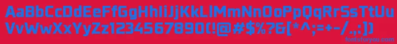 KonkretikaBlackWip Font – Blue Fonts on Red Background