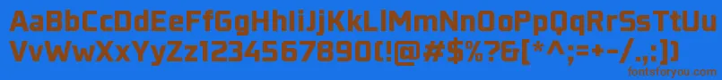 KonkretikaBlackWip Font – Brown Fonts on Blue Background