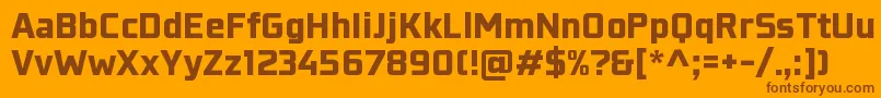 KonkretikaBlackWip Font – Brown Fonts on Orange Background