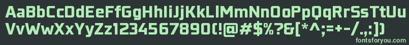 KonkretikaBlackWip Font – Green Fonts on Black Background