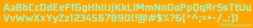 KonkretikaBlackWip Font – Green Fonts on Orange Background