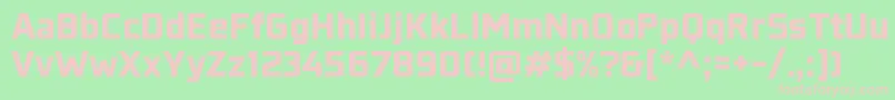 KonkretikaBlackWip Font – Pink Fonts on Green Background