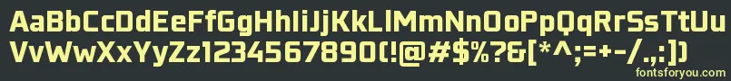 KonkretikaBlackWip Font – Yellow Fonts on Black Background