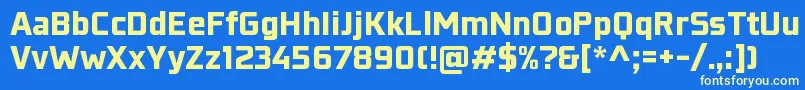 KonkretikaBlackWip Font – Yellow Fonts on Blue Background