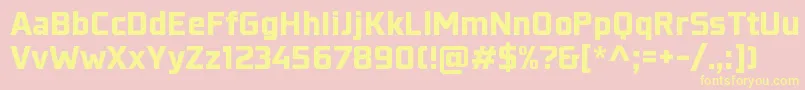 KonkretikaBlackWip Font – Yellow Fonts on Pink Background