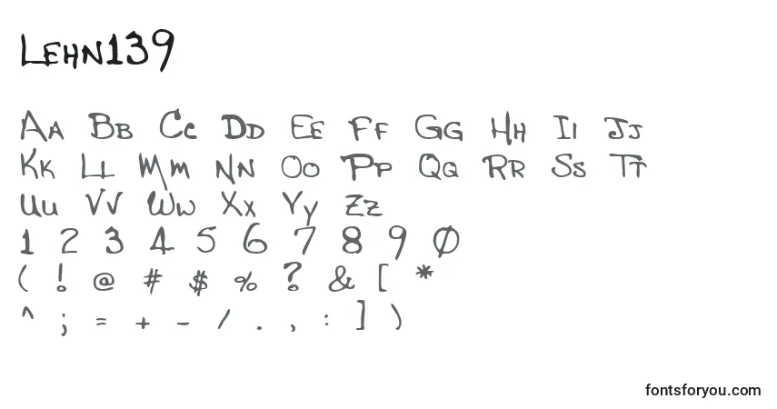 Czcionka Lehn139 – alfabet, cyfry, specjalne znaki