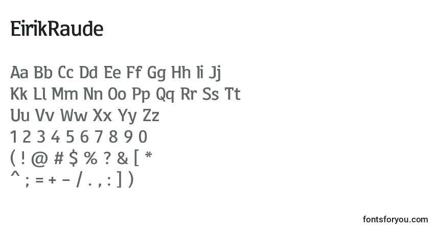 Schriftart EirikRaude – Alphabet, Zahlen, spezielle Symbole