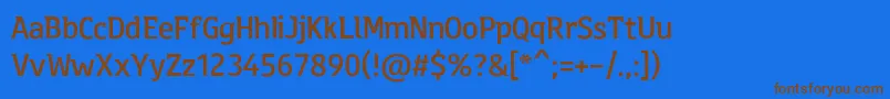 EirikRaude Font – Brown Fonts on Blue Background