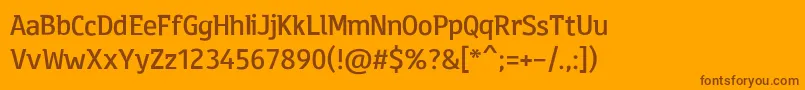 Czcionka EirikRaude – brązowe czcionki na pomarańczowym tle
