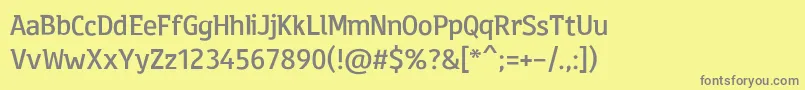 Шрифт EirikRaude – серые шрифты на жёлтом фоне