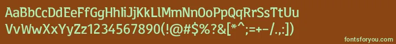 Шрифт EirikRaude – зелёные шрифты на коричневом фоне