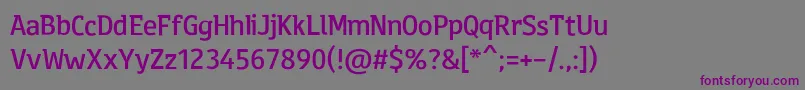 Шрифт EirikRaude – фиолетовые шрифты на сером фоне