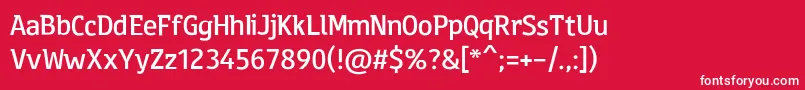 EirikRaude Font – White Fonts on Red Background
