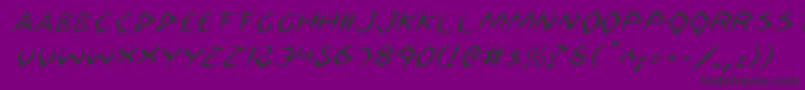 Argos2i-Schriftart – Schwarze Schriften auf violettem Hintergrund