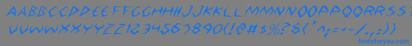 フォントArgos2i – 灰色の背景に青い文字